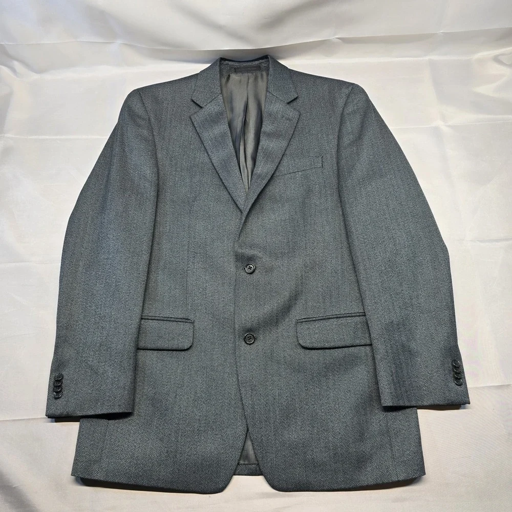 Michael Kors Gray/blue‎ Herringbone Blazer/sportscoat Men Size 40L